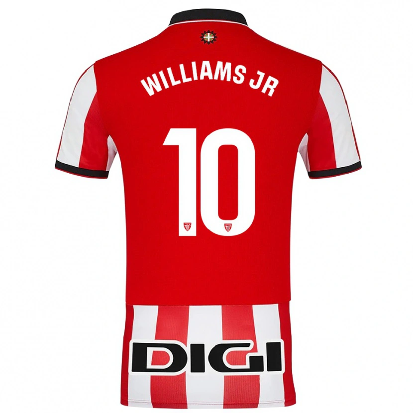 Danxen Men Nico Williams #10 Red White Home Jersey 2025/26 T-Shirt