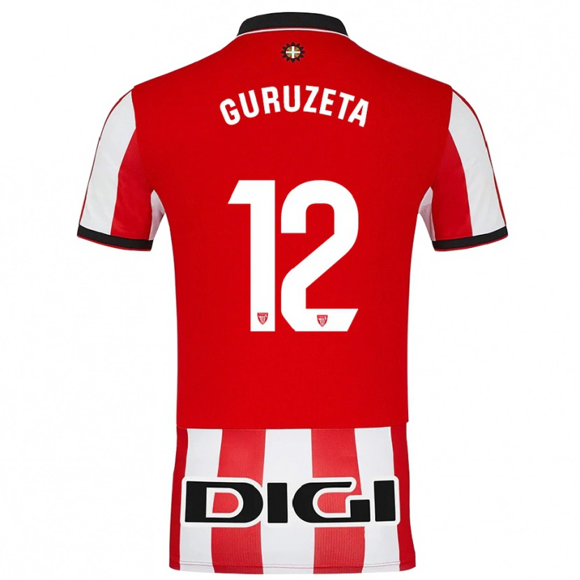 Danxen Men Gorka Guruzeta #12 Red White Home Jersey 2025/26 T-Shirt