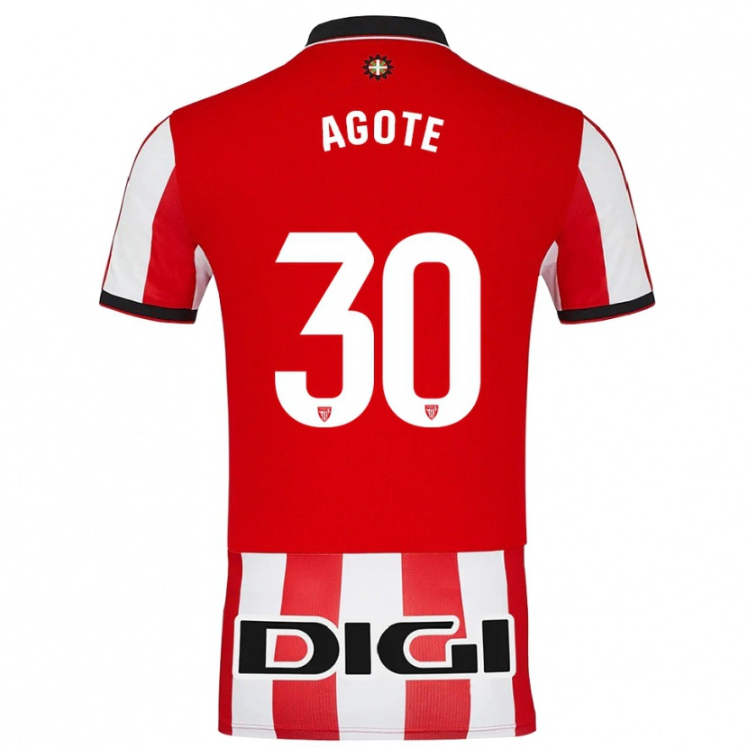 Danxen Men Daniela Agote Aguirre #30 Red White Home Jersey 2025/26 T-Shirt