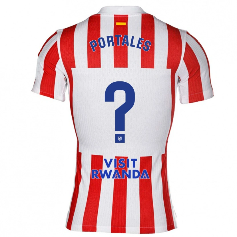 Danxen Men Macarena Portales #0 Red White Home Jersey 2025/26 T-Shirt