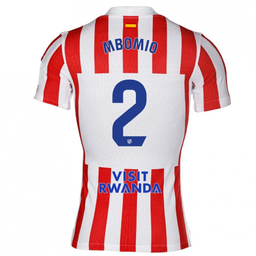 Danxen Men Rony Mbomio #2 Red White Home Jersey 2025/26 T-Shirt