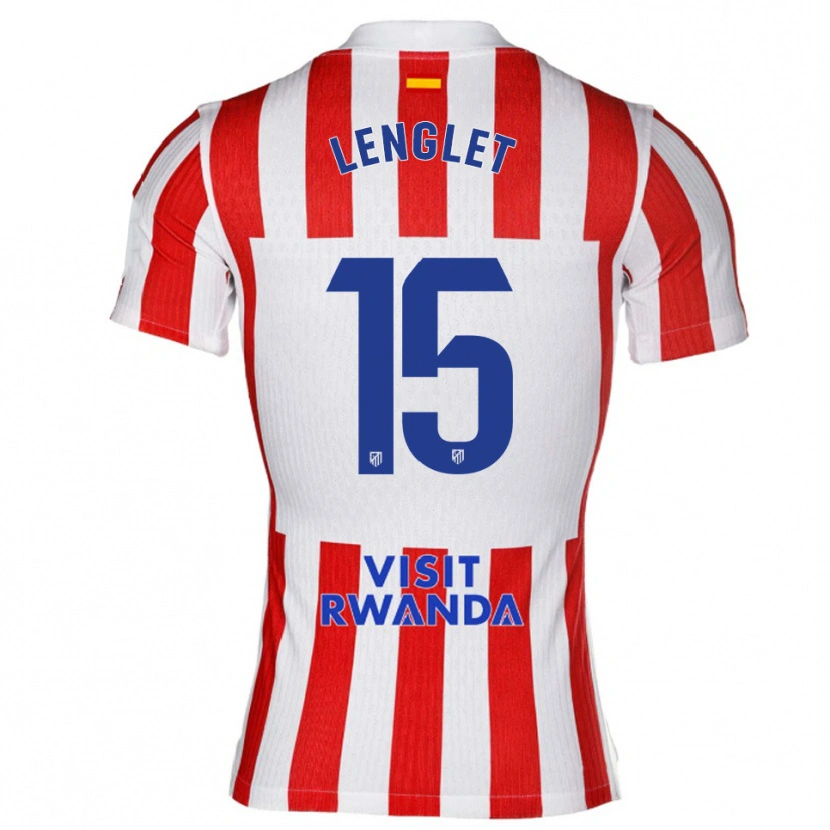 Danxen Men Clément Lenglet #15 Red White Home Jersey 2025/26 T-Shirt