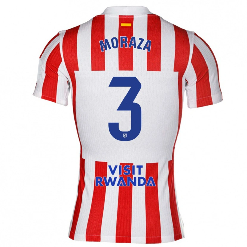 Danxen Men Ainhoa Moraza #3 Red White Home Jersey 2025/26 T-Shirt