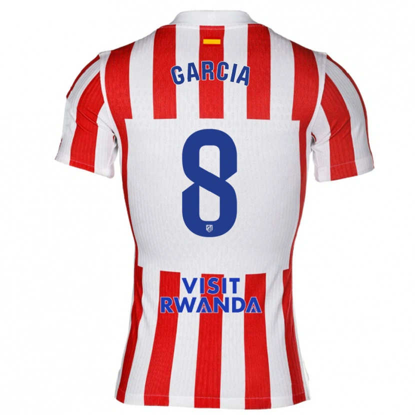 Danxen Men Gaby García #8 Red White Home Jersey 2025/26 T-Shirt
