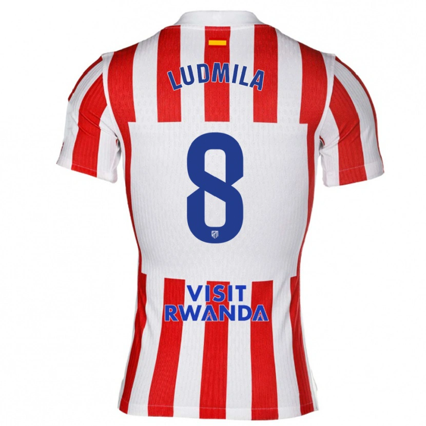 Danxen Men Ludmila #8 Red White Home Jersey 2025/26 T-Shirt