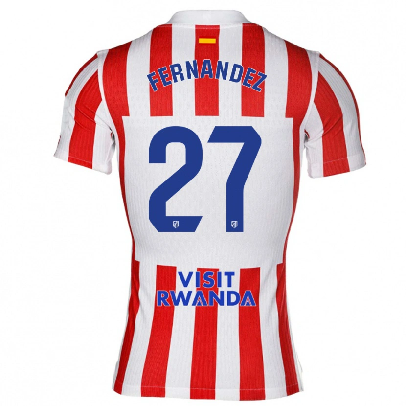 Danxen Men Alexia Fernández #27 Red White Home Jersey 2025/26 T-Shirt