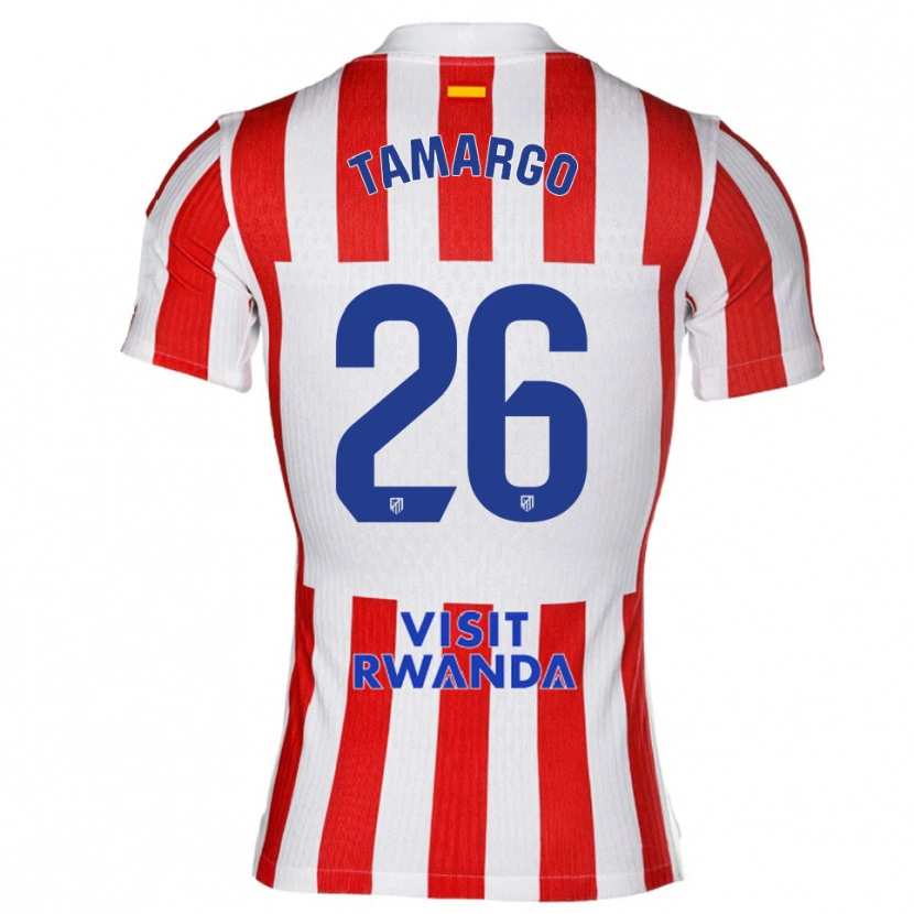 Danxen Men Álvaro Tamargo #26 Red White Home Jersey 2025/26 T-Shirt