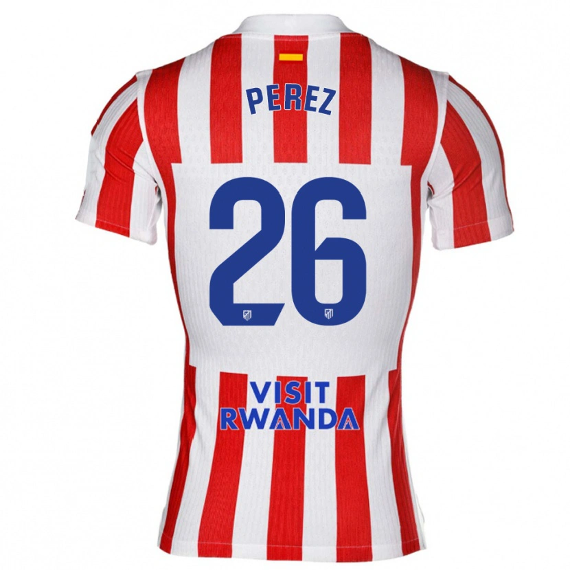 Danxen Men Xenia Perez #26 Red White Home Jersey 2025/26 T-Shirt