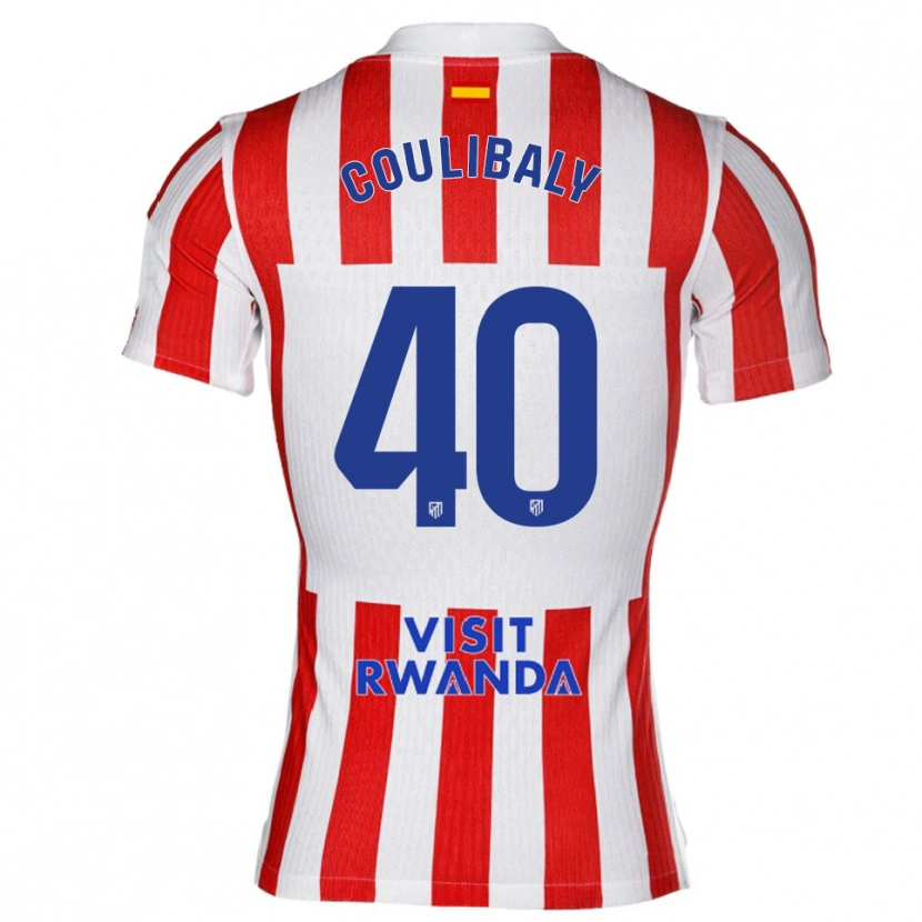 Danxen Men Izan Coulibaly #40 Red White Home Jersey 2025/26 T-Shirt