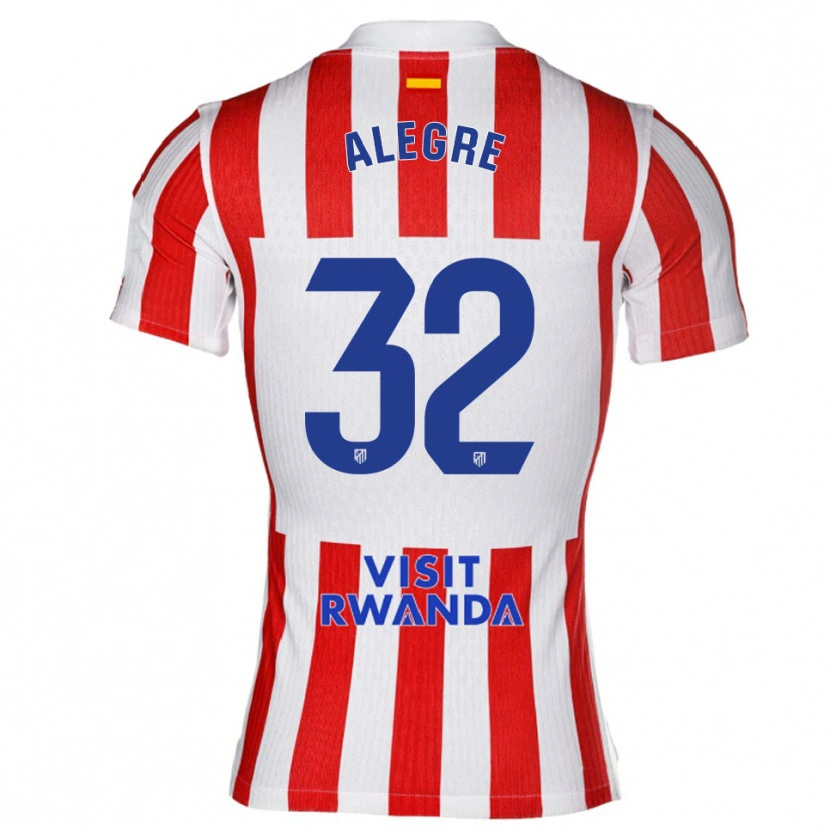 Danxen Men Juan Alegre #32 Red White Home Jersey 2025/26 T-Shirt