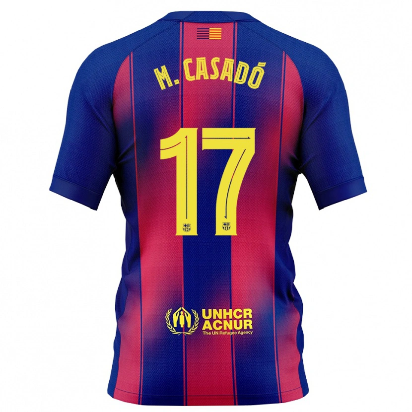 Danxen Men Marc Casadó #17 Blue Red Home Jersey 2025/26 T-Shirt