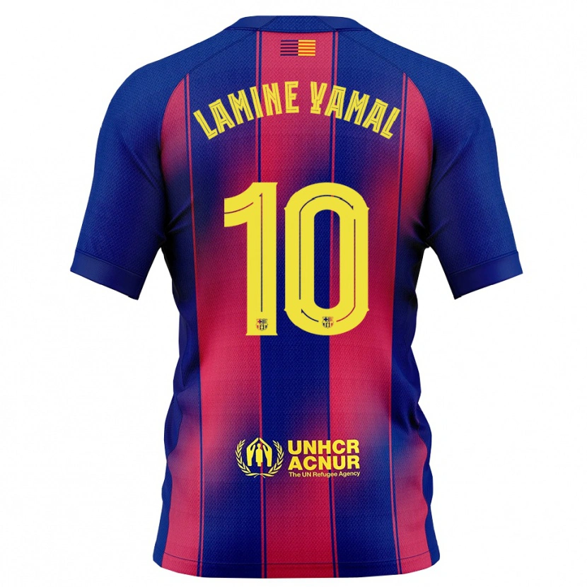Danxen Men Lamine Yamal #10 Blue Red Home Jersey 2025/26 T-Shirt