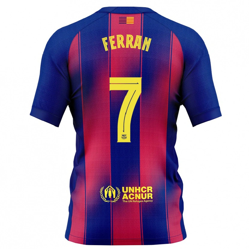 Danxen Men Ferran Torres #7 Blue Red Home Jersey 2025/26 T-Shirt