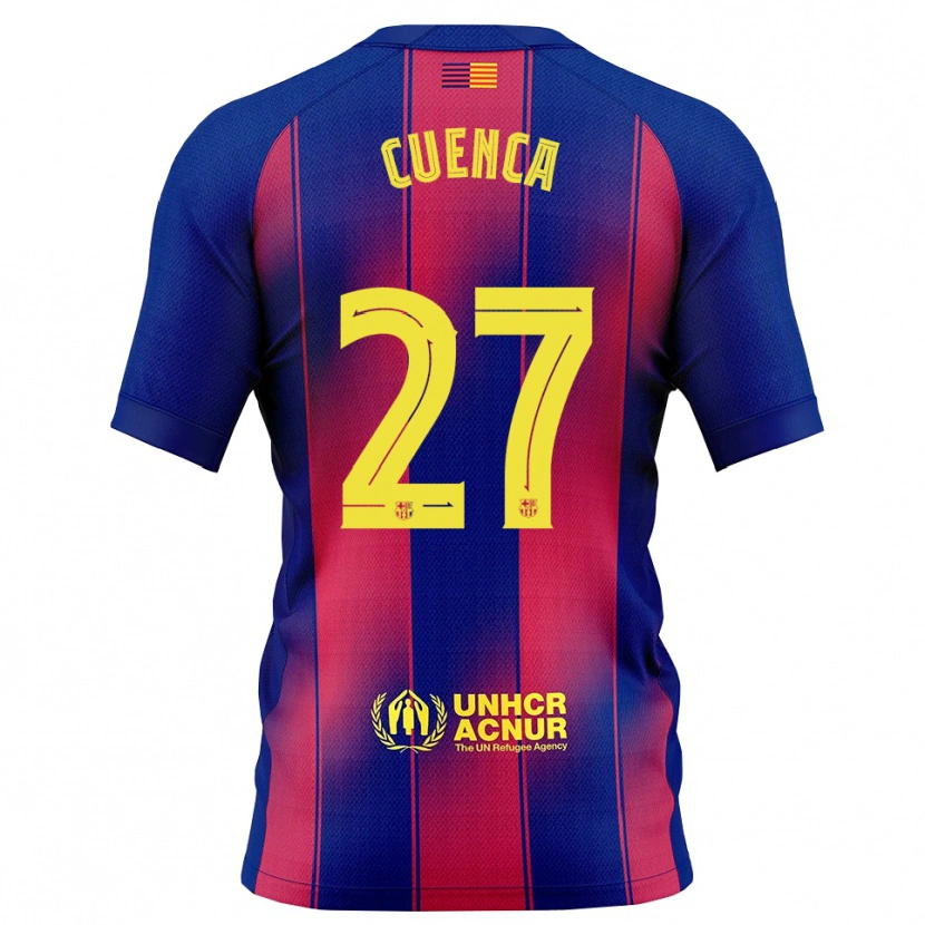Danxen Men Andrés Cuenca #27 Blue Red Home Jersey 2025/26 T-Shirt