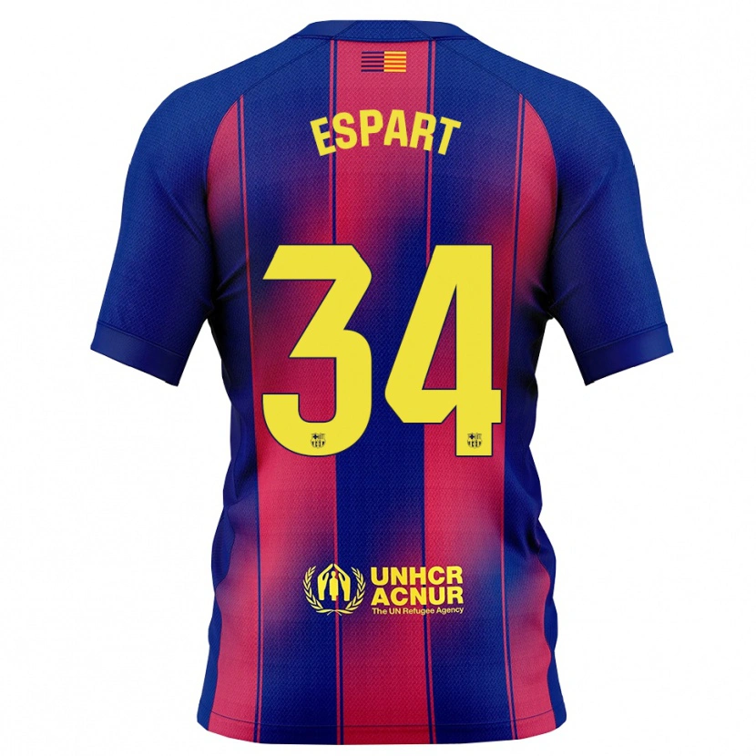 Danxen Men Xavi Espart #34 Blue Red Home Jersey 2025/26 T-Shirt
