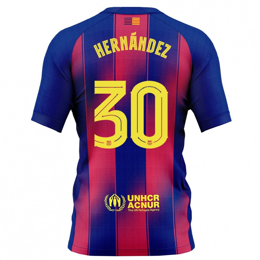 Danxen Men Juan Hernández #30 Blue Red Home Jersey 2025/26 T-Shirt