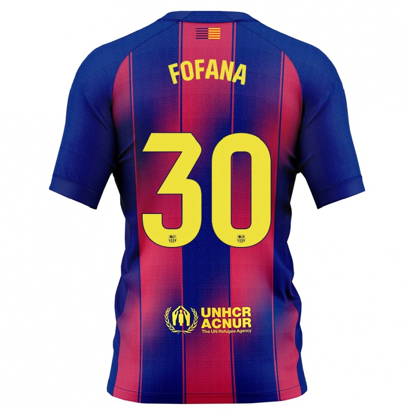 Danxen Men Nuhu Fofana #30 Blue Red Home Jersey 2025/26 T-Shirt