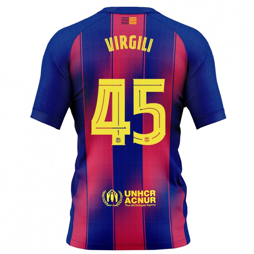 Danxen Men Jan Virgili #45 Blue Red Home Jersey 2025/26 T-Shirt
