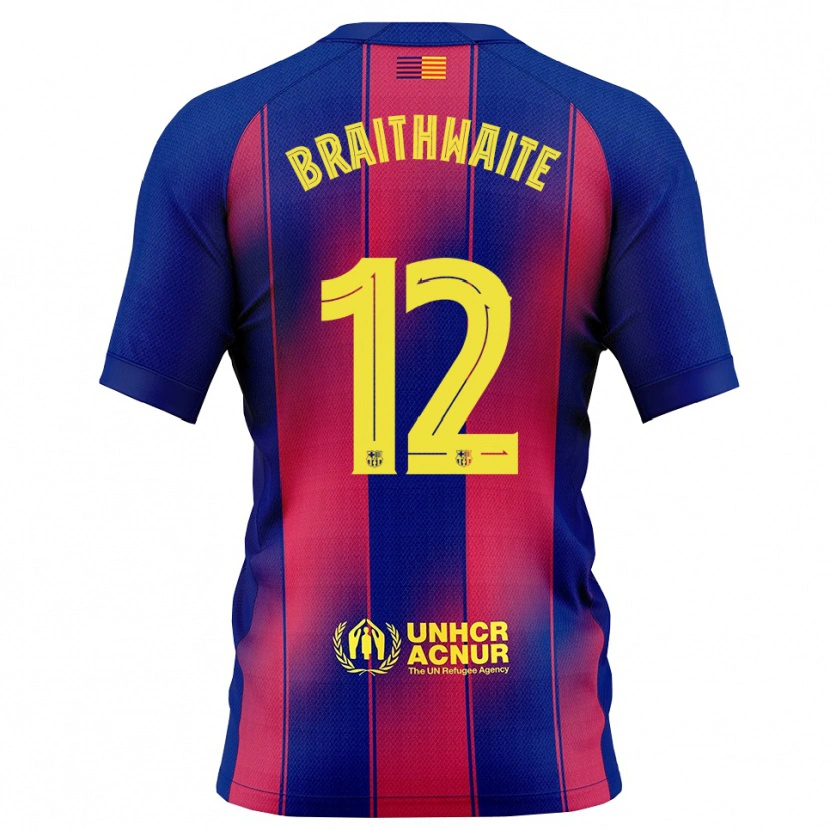 Danxen Men Martin Braithwaite #12 Blue Red Home Jersey 2025/26 T-Shirt