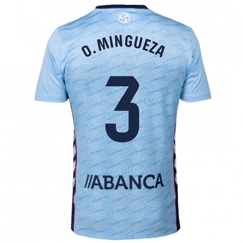 Danxen Men Óscar Mingueza #3 Sky Blue Red Home Jersey 2025/26 T-Shirt