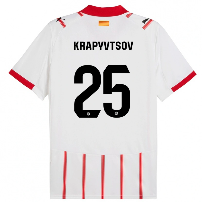 Danxen Men Vladyslav Krapyvtsov #25 White Red Home Jersey 2025/26 T-Shirt