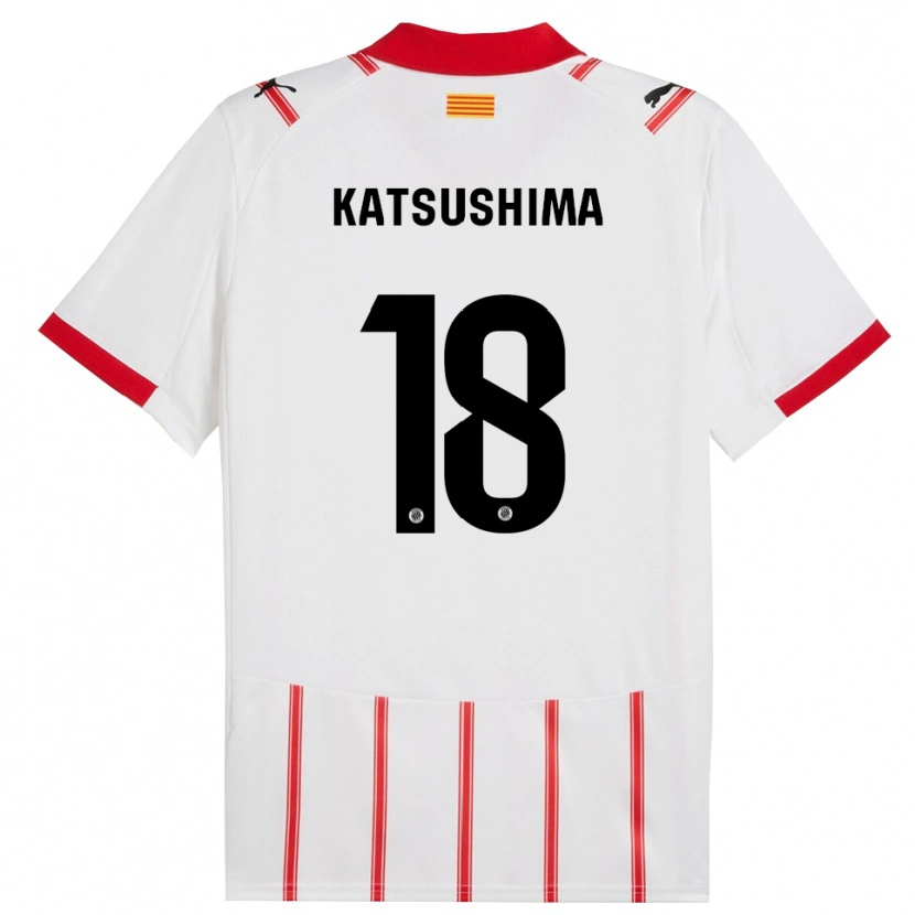 Danxen Men Shinnosuke Katsushima #18 White Red Home Jersey 2025/26 T-Shirt