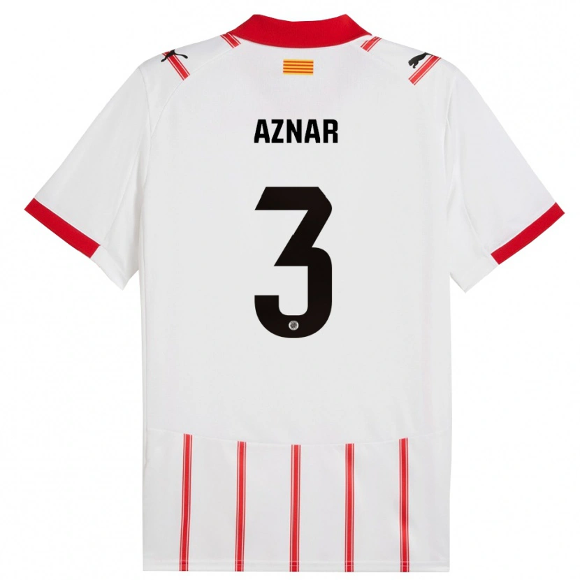 Danxen Men Marc Aznar #3 White Red Home Jersey 2025/26 T-Shirt