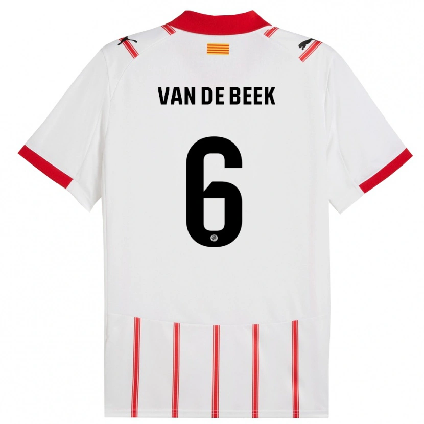 Danxen Men Donny Van De Beek #6 White Red Home Jersey 2025/26 T-Shirt