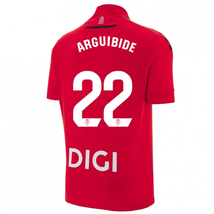 Danxen Men Iñigo Arguibide #22 Red Black Home Jersey 2025/26 T-Shirt