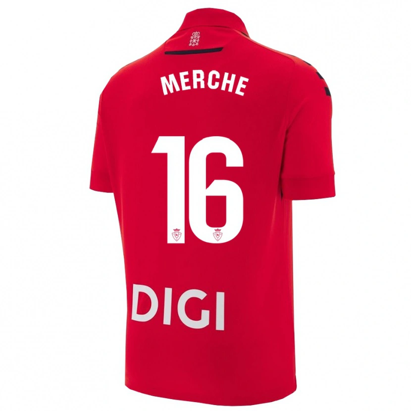 Danxen Men Merche Izal García #16 Red Black Home Jersey 2025/26 T-Shirt