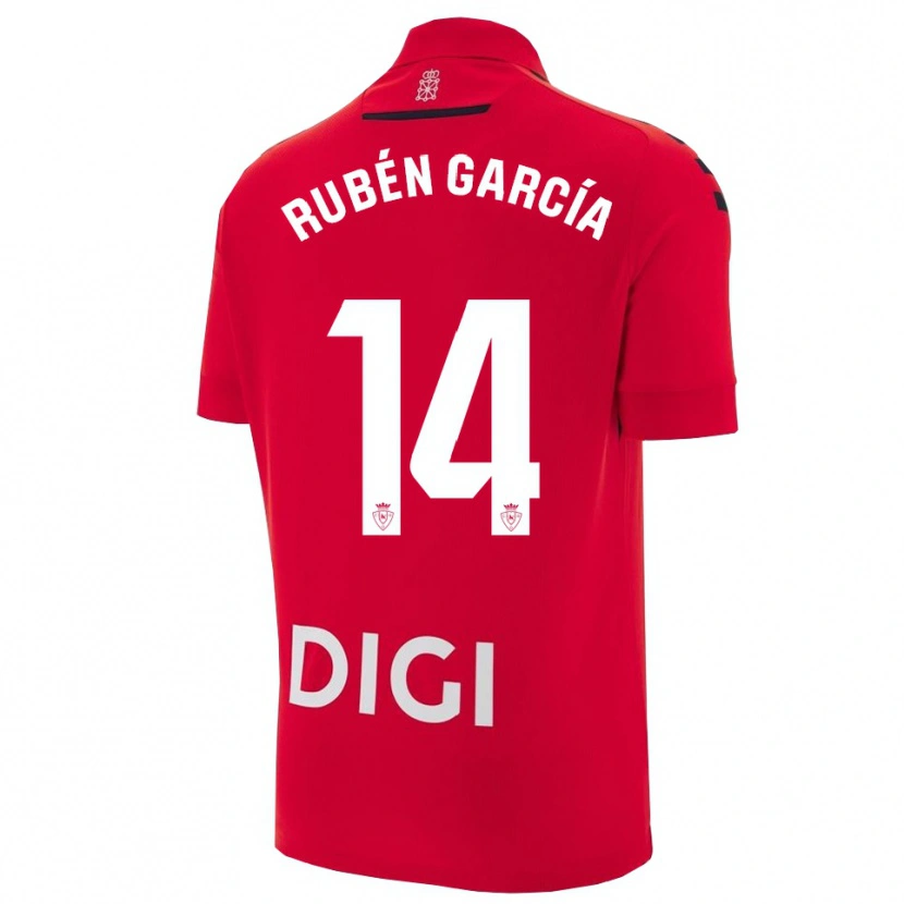 Danxen Men Rubén García #14 Red Black Home Jersey 2025/26 T-Shirt