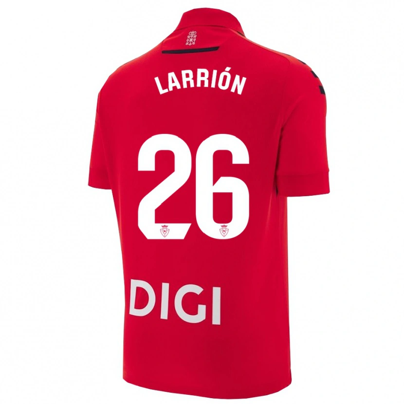 Danxen Men Asier Larrión #26 Red Black Home Jersey 2025/26 T-Shirt