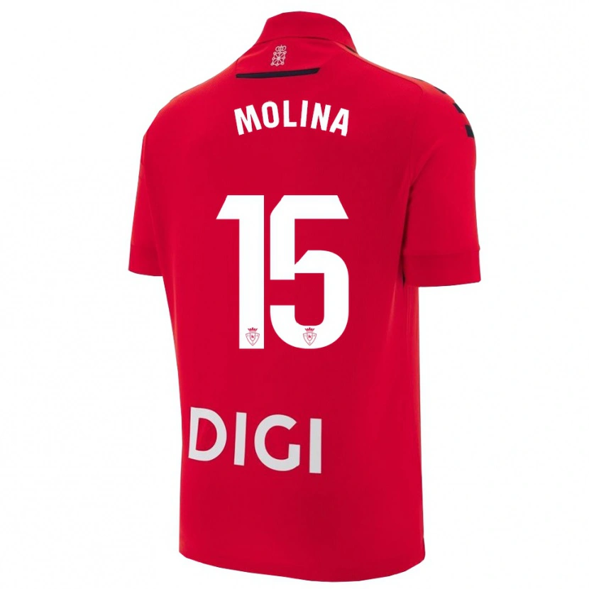 Danxen Men Guillem Molina #15 Red Black Home Jersey 2025/26 T-Shirt