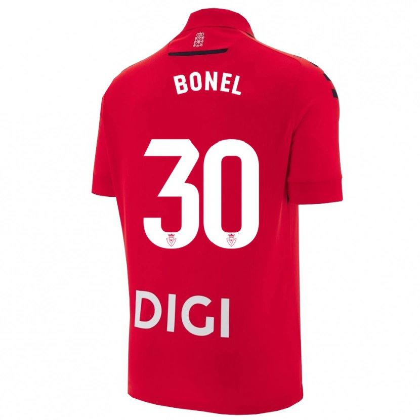 Danxen Men Asier Bonel #30 Red Black Home Jersey 2025/26 T-Shirt