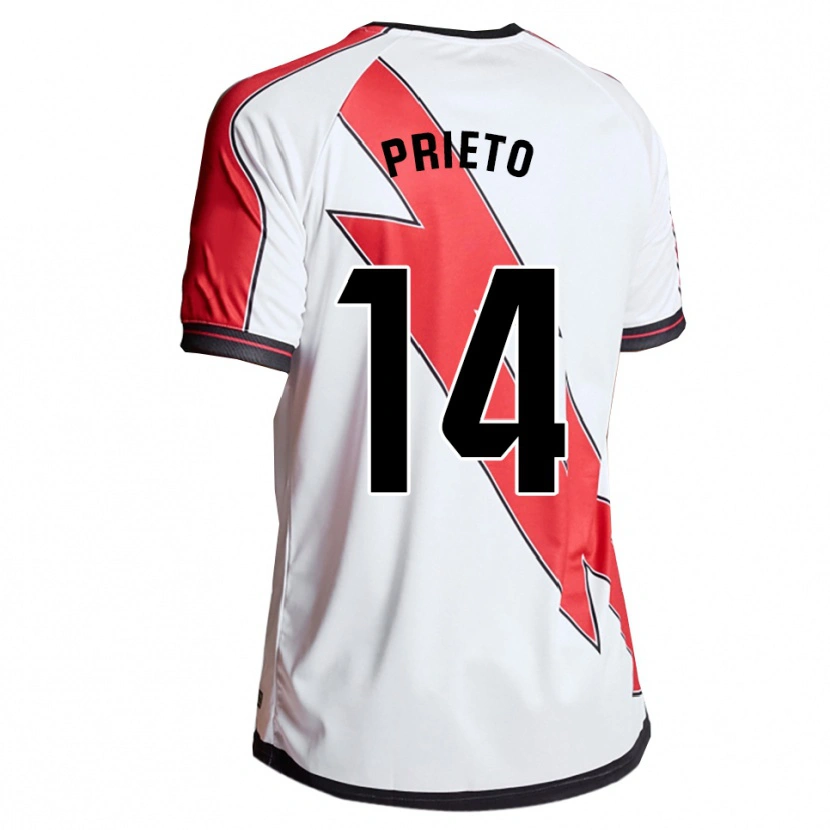 Danxen Men Pablo Prieto #14 White Red Home Jersey 2025/26 T-Shirt