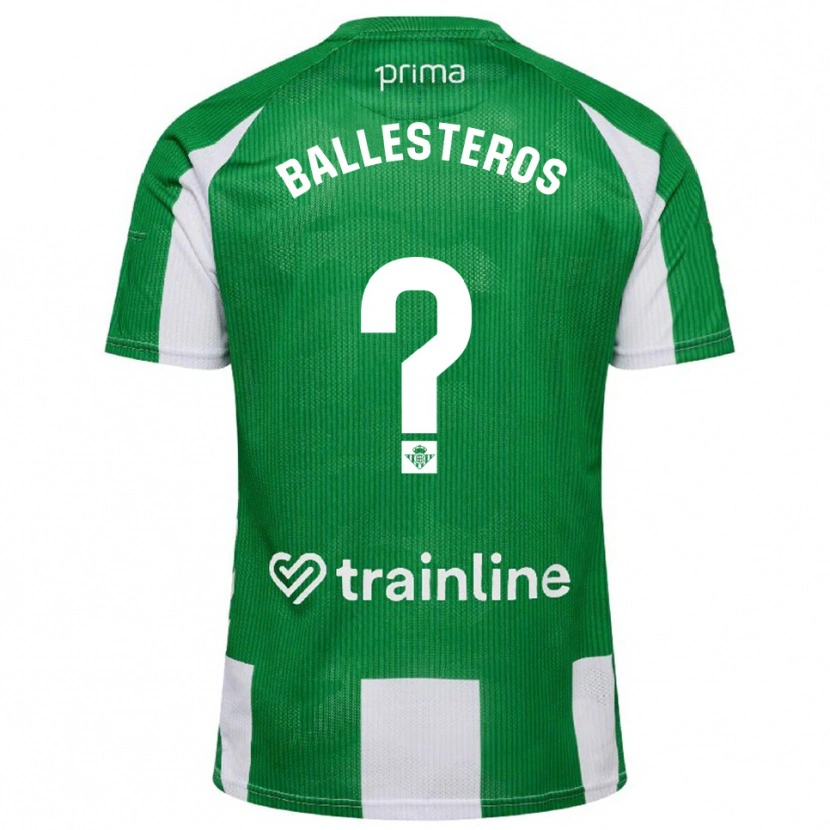 Danxen Men Gonzalo Ballesteros #0 Green White Home Jersey 2025/26 T-Shirt