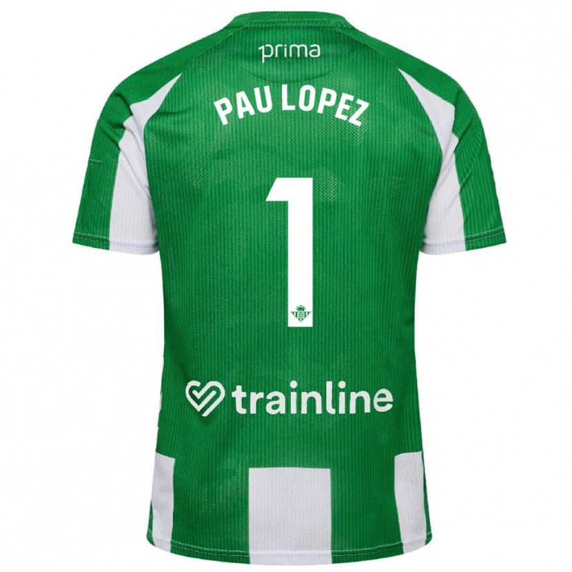 Danxen Men Pau López #1 Green White Home Jersey 2025/26 T-Shirt