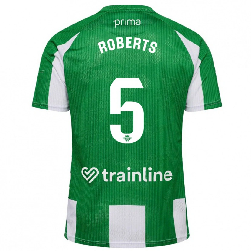 Danxen Men Rhiannon Roberts #5 Green White Home Jersey 2025/26 T-Shirt