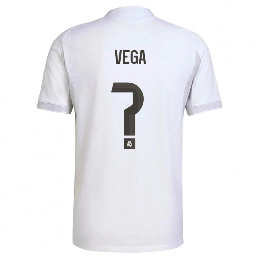 Danxen Men Álvaro Vega #0 White Yellow Home Jersey 2025/26 T-Shirt