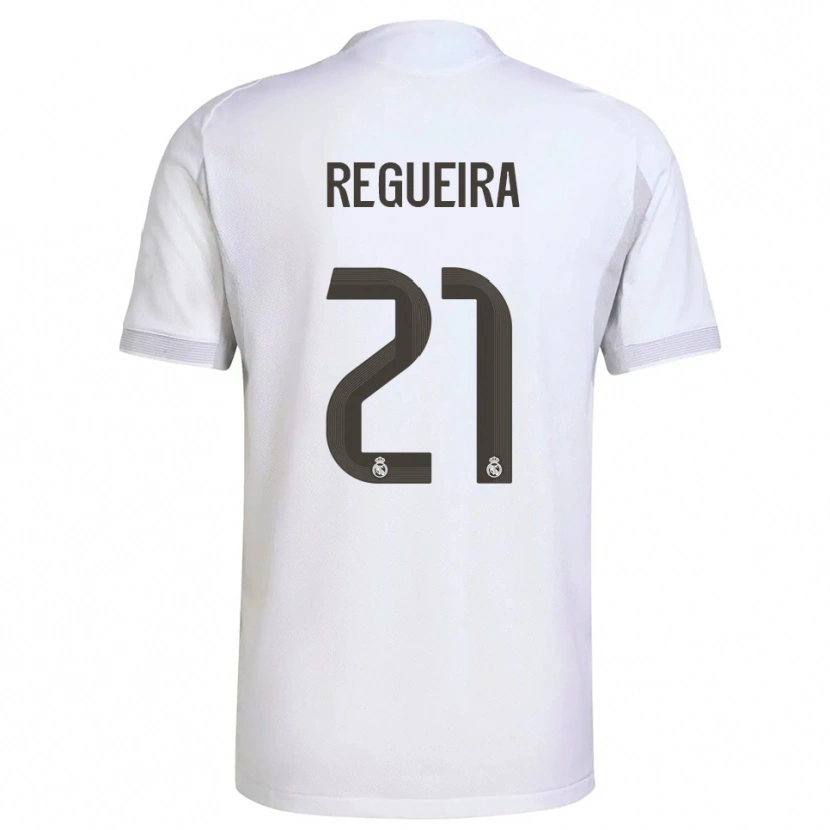 Danxen Men Izan Regueira #21 White Yellow Home Jersey 2025/26 T-Shirt