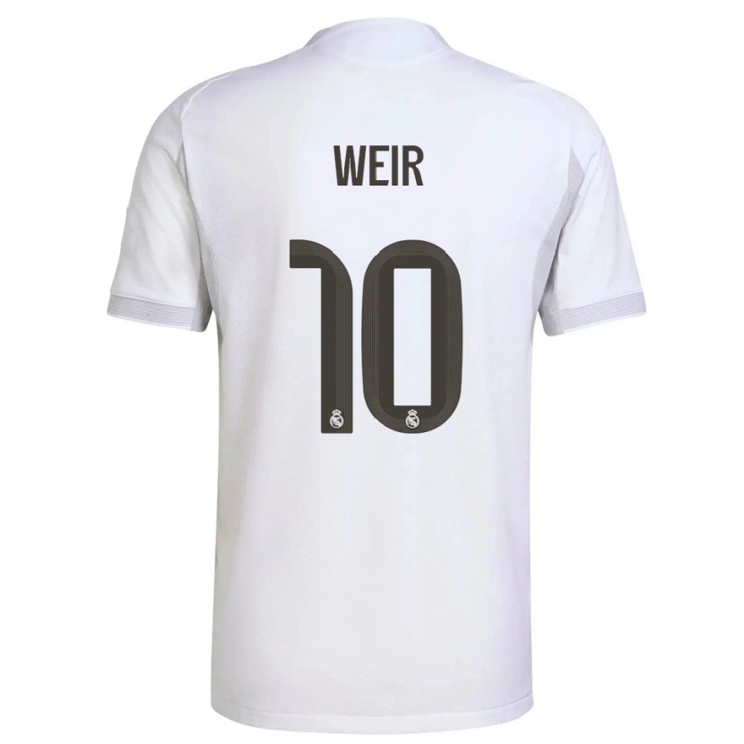 Danxen Men Caroline Weir #10 White Yellow Home Jersey 2025/26 T-Shirt