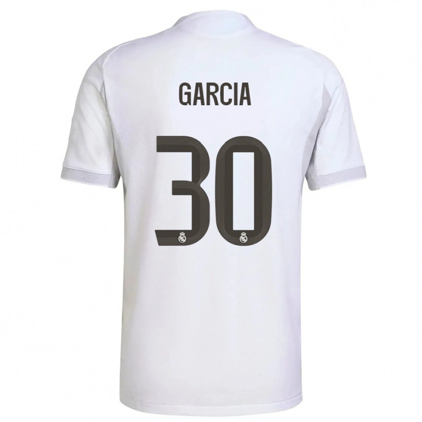 Danxen Men Gonzalo García #30 White Yellow Home Jersey 2025/26 T-Shirt