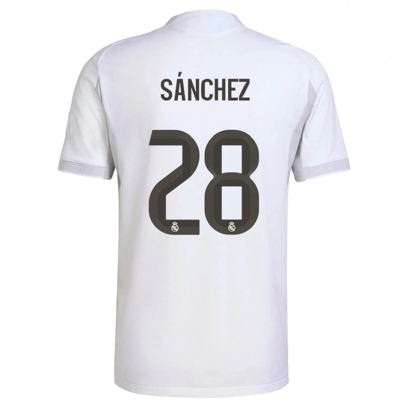 Danxen Men Álex Sánchez #28 White Yellow Home Jersey 2025/26 T-Shirt