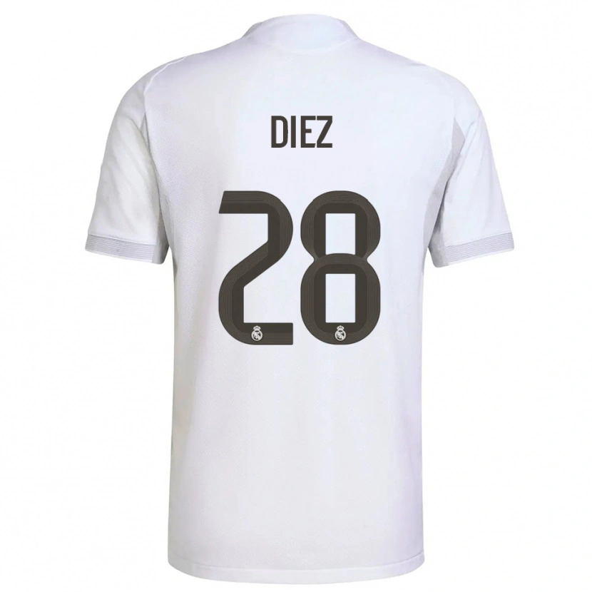 Danxen Men Carlos Diez #28 White Yellow Home Jersey 2025/26 T-Shirt