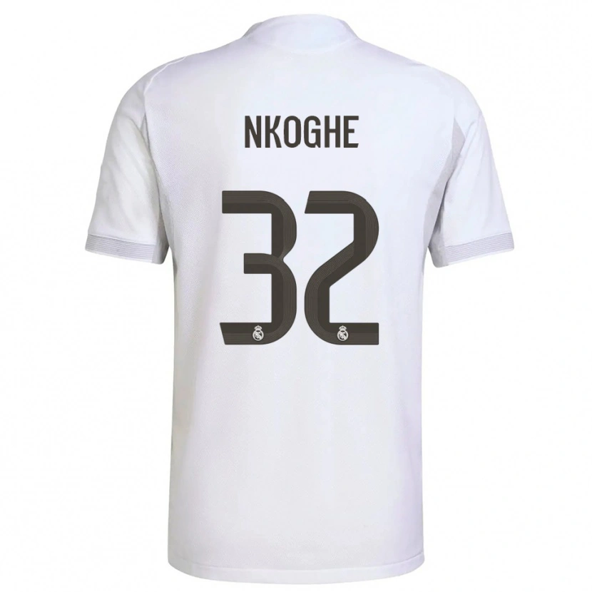 Danxen Men Ariel Nkoghe #32 White Yellow Home Jersey 2025/26 T-Shirt