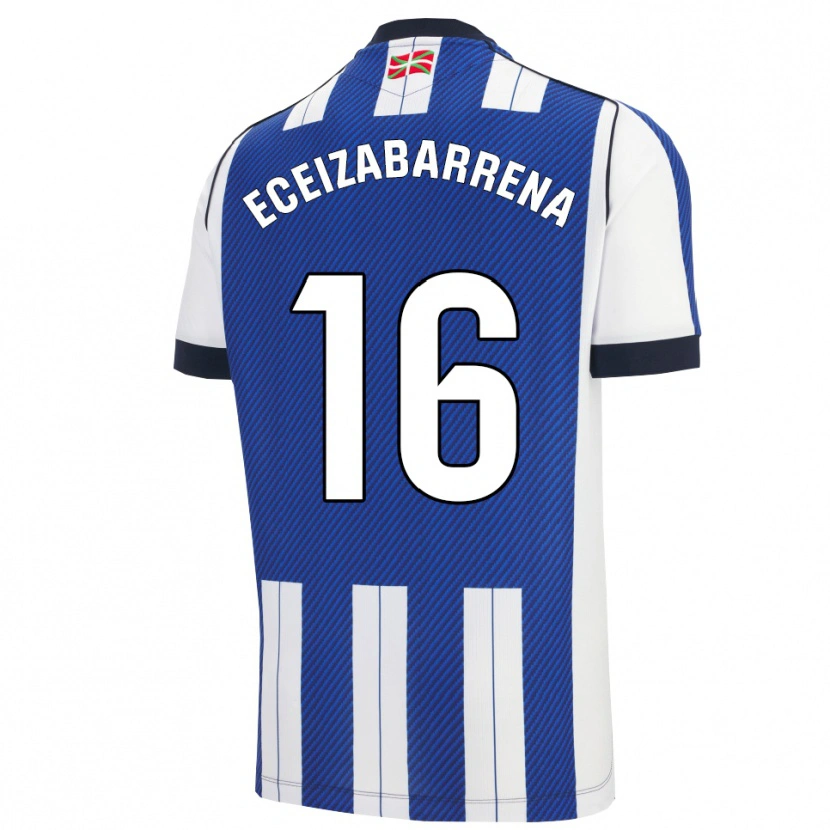 Danxen Men Jon Eceizabarrena #16 Blue White Home Jersey 2025/26 T-Shirt