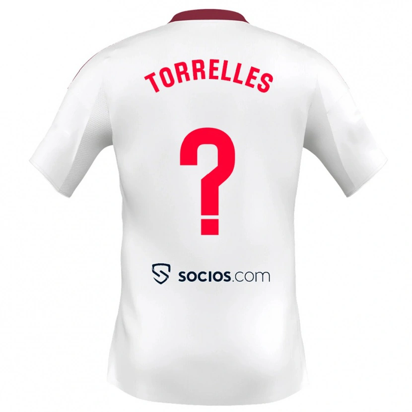 Danxen Men Genís Torrelles #0 White Red Home Jersey 2025/26 T-Shirt