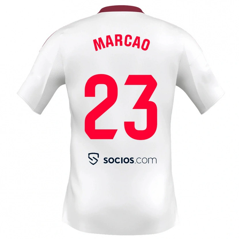 Danxen Men Marcão #23 White Red Home Jersey 2025/26 T-Shirt