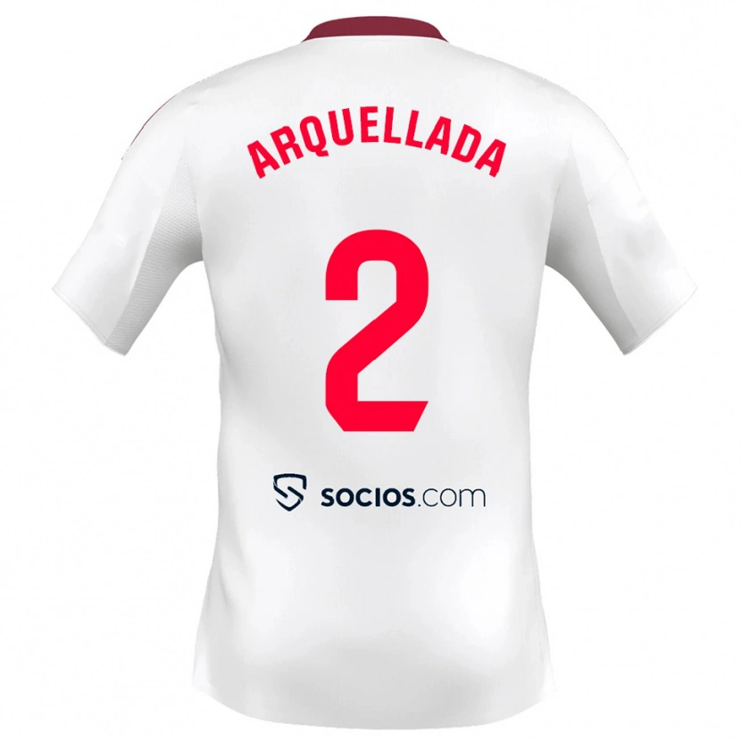 Danxen Men Álvaro Arquellada #2 White Red Home Jersey 2025/26 T-Shirt