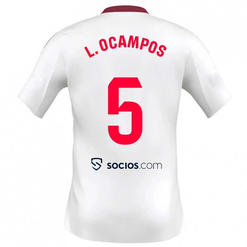 Danxen Men Lucas Ocampos #5 White Red Home Jersey 2025/26 T-Shirt